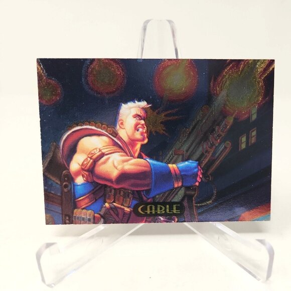 1994 Marvel Masterpieces Power Blast Card #3 CABLE  Fleer (b12) - Picture 2 of 2